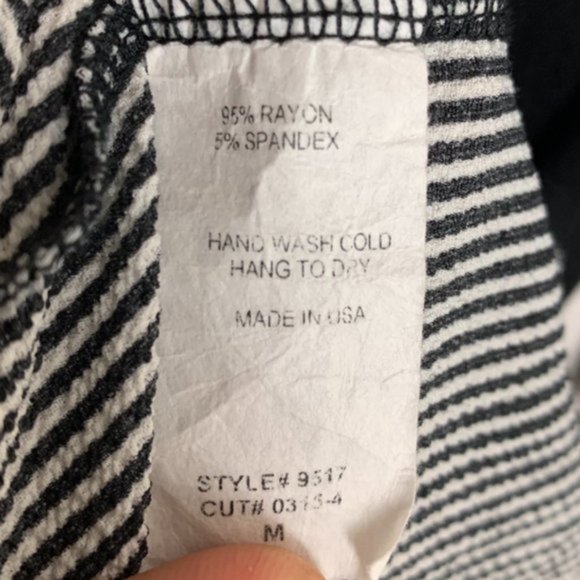 Cool Melon Black Striped Ruffle Half Sleeve Shirt - Picture 5 of 5